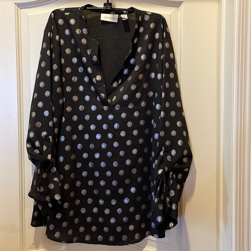 Elegant Chicos style semi-sheer design